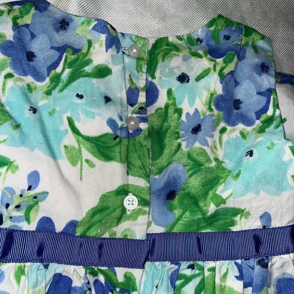 Gymboree Blue‎ Floral Sleeveless Dress 4T